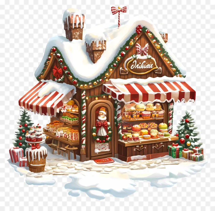 Noël，Maison En Pain D'épice PNG