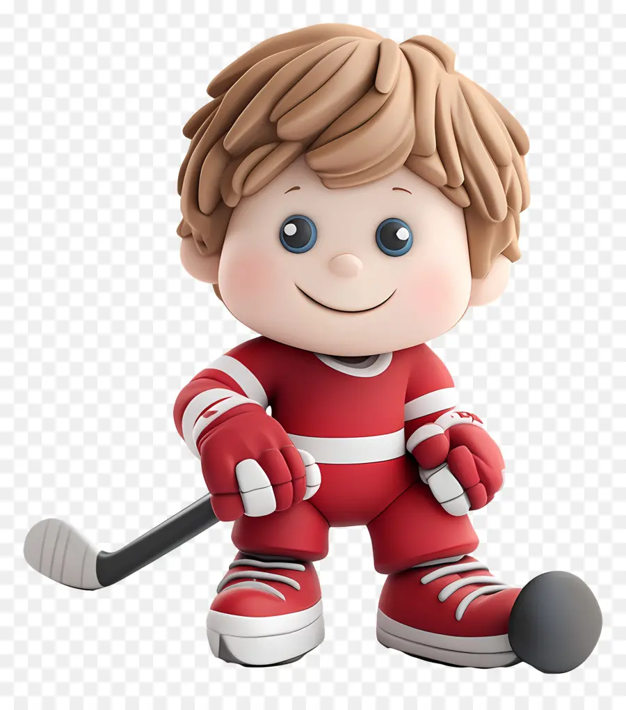 Garçon De Hockey，Joueur De Hockey De Dessin Animé PNG