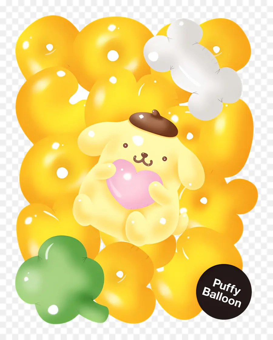 Pompompurine，Ballon Pompompurin PNG