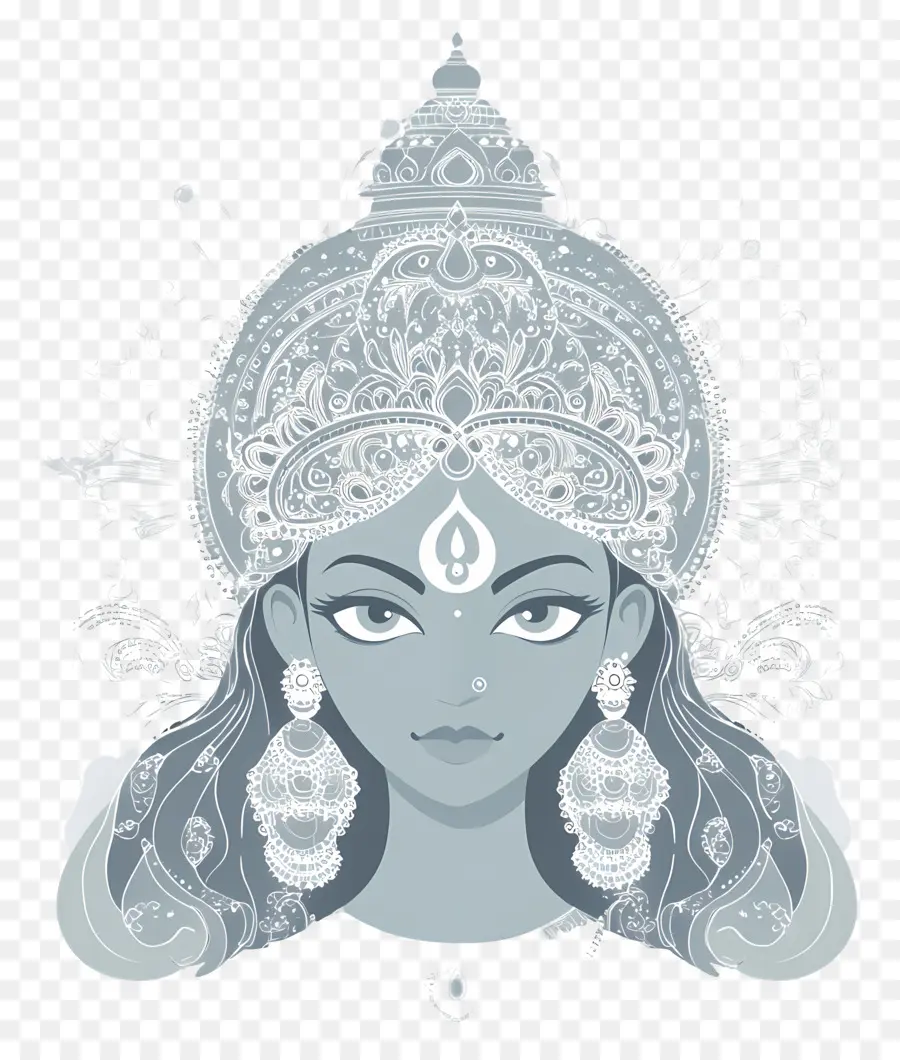 Navratri，Illustration De La Déesse PNG