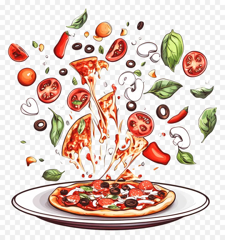 Ingrédients De La Pizza，Tranches De Pizza PNG