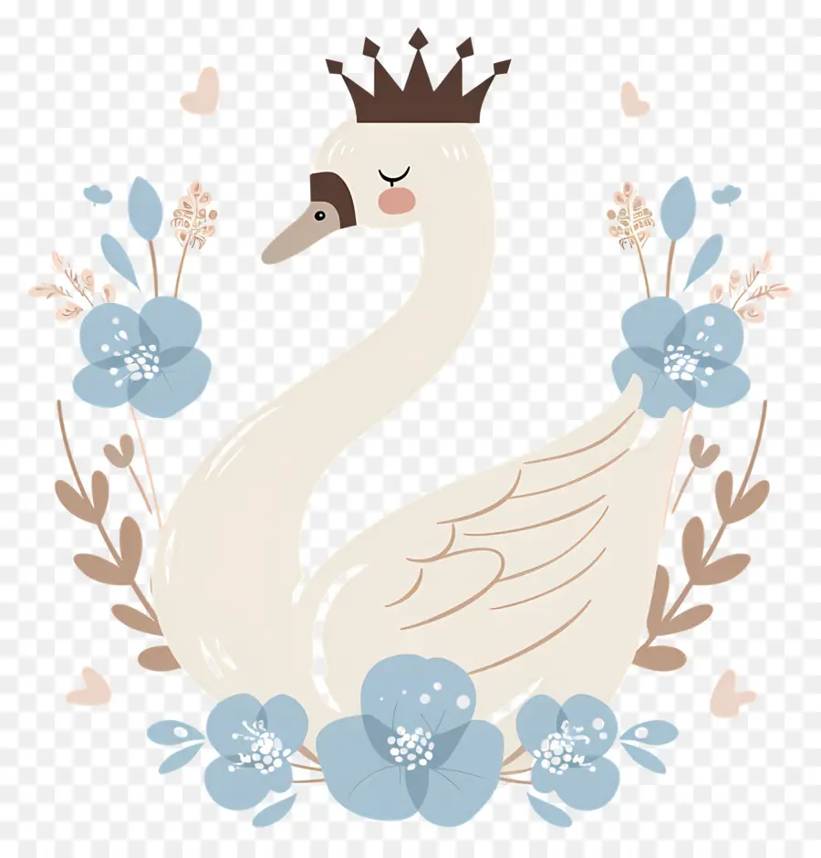 Cygne Mignon，Cygne Avec Couronne PNG