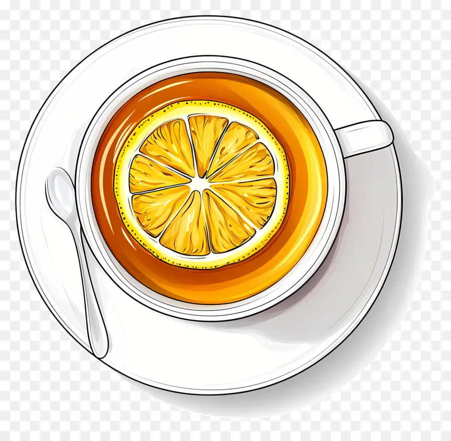 Thé Au Citron，Tasse De Thé Au Citron PNG