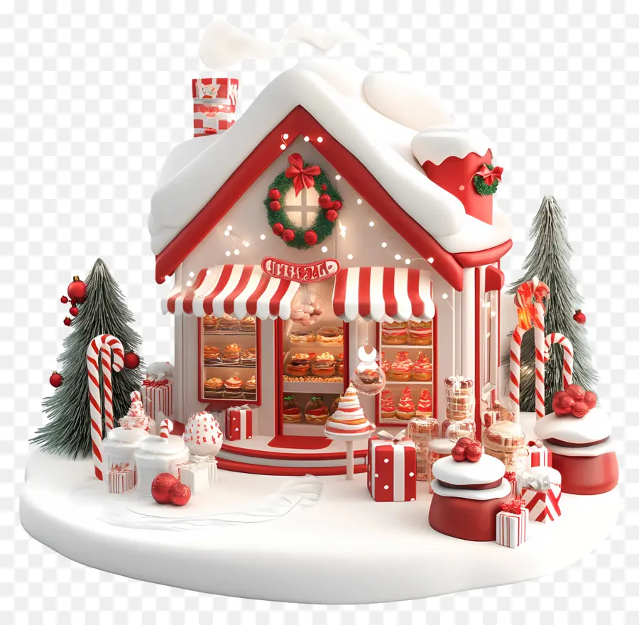 Noël，Maison En Pain D'épice PNG