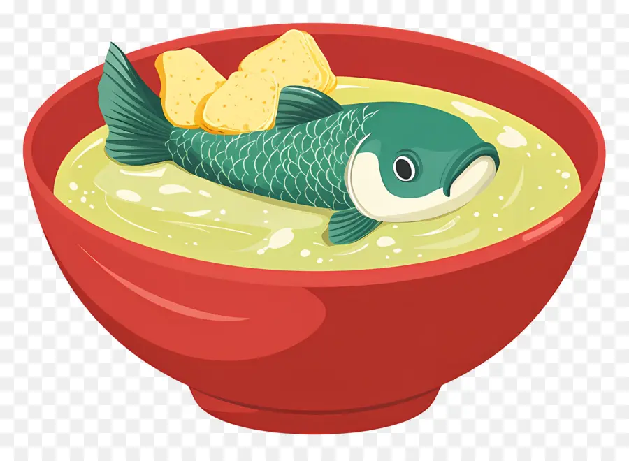 Soupe De Printemps，Poisson Dans Un Bol PNG