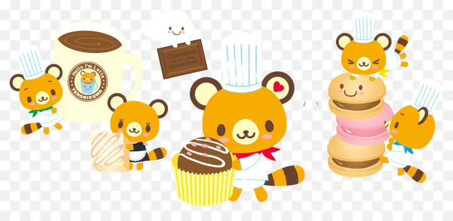 Tenorikuma，Ours En Pâtisserie PNG