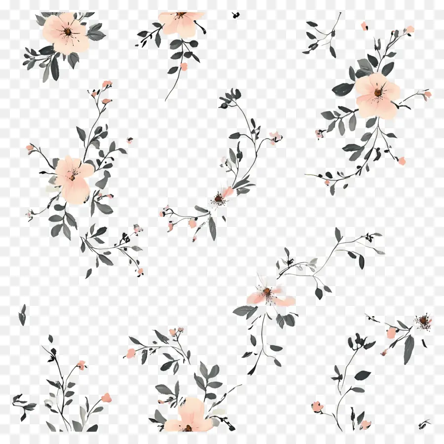 Fond De Fleurs，Motif Floral PNG