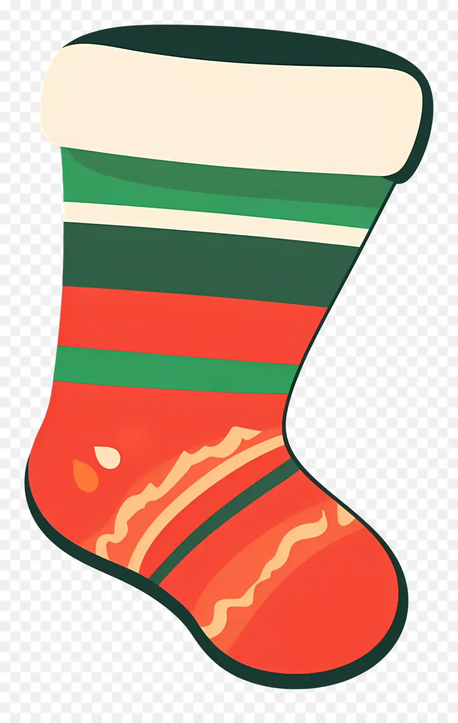 Chaussettes De Noël，Bas Rayé PNG