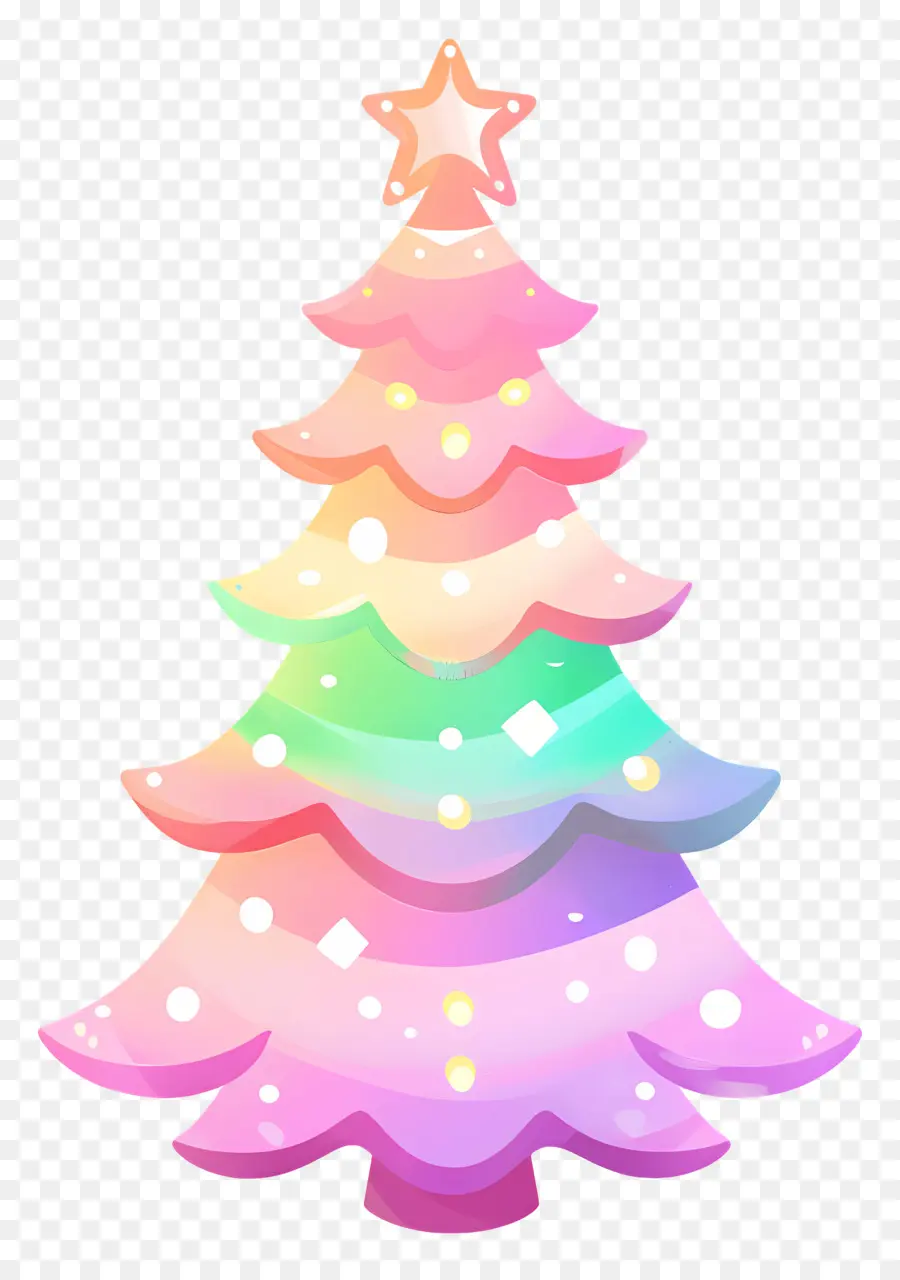 Arbre De Noël，Arbre Arc En Ciel PNG