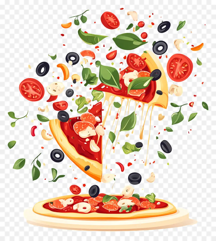 Ingrédients De La Pizza，Tranches De Pizza PNG