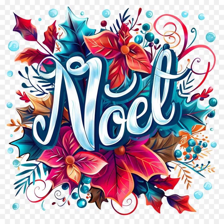 Noël，Conception Florale De Noël PNG