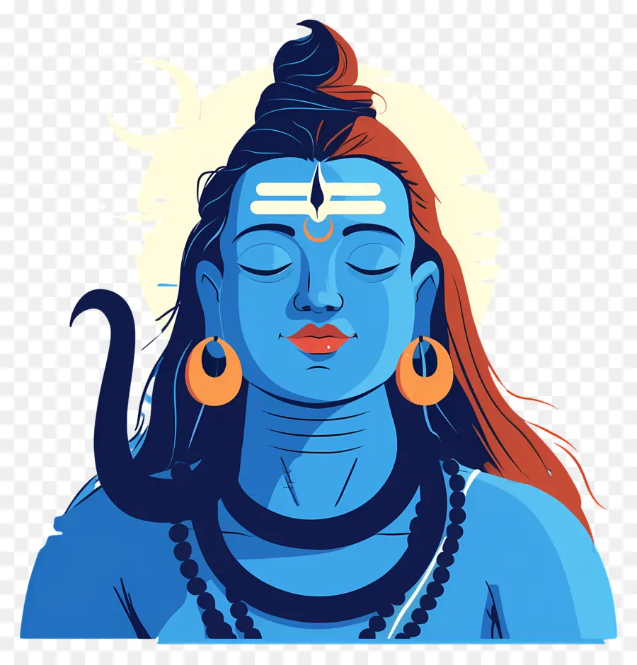 Maha Shivaratri，Divinité Bleue PNG