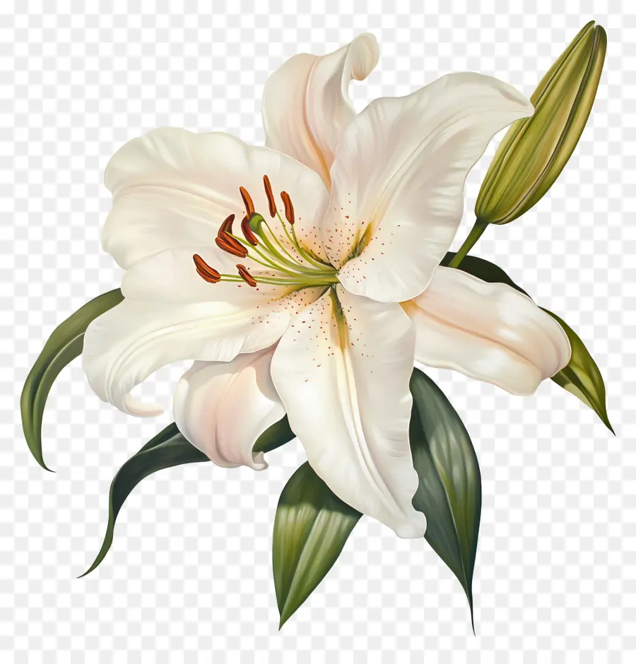 Fleur Millésime，Lys Blanc PNG