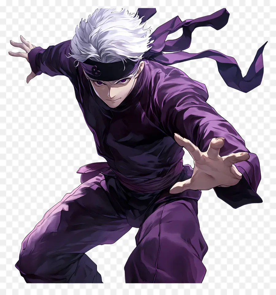 Gojo，Personnage D'anime En Action Pose PNG