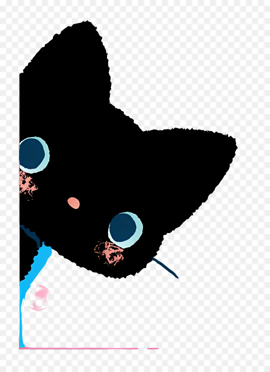 Nyokki Penne，Chat Noir Jetant Un Coup D'oeil PNG