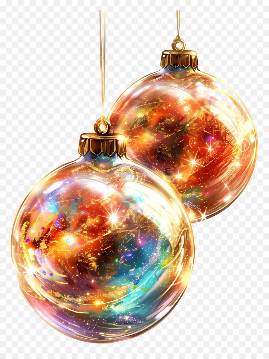 Ornements De Boule De Verre，Ornements De Noël Colorés PNG