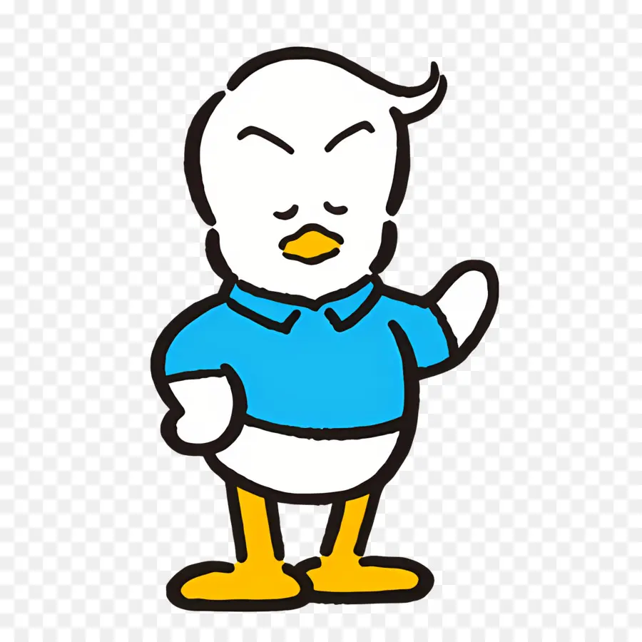 Pekkle，Canard En Chemise Bleue PNG