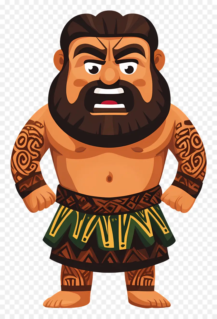 Haka，Guerrier De Dessin Animé PNG