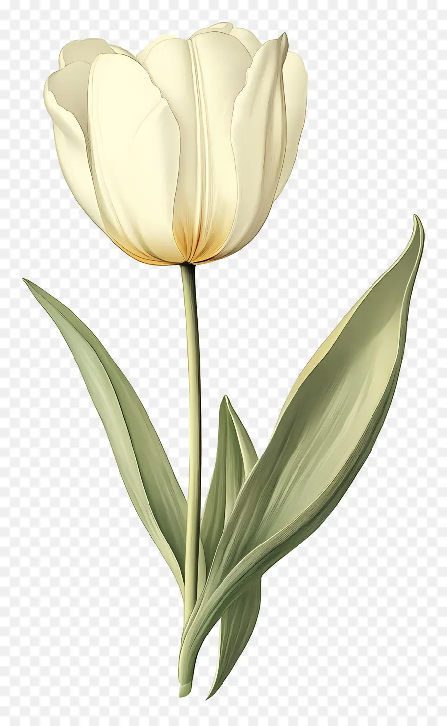 Fleur Millésime，Tulipe Blanche PNG