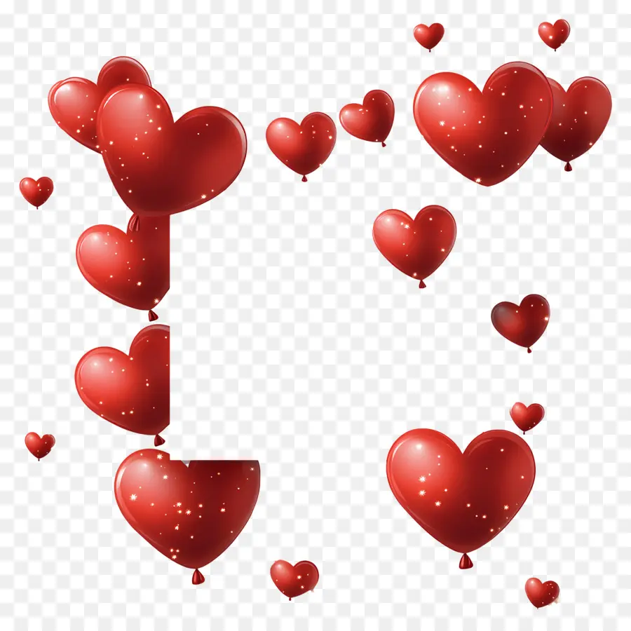 Fond D'amour，Ballons Coeur PNG