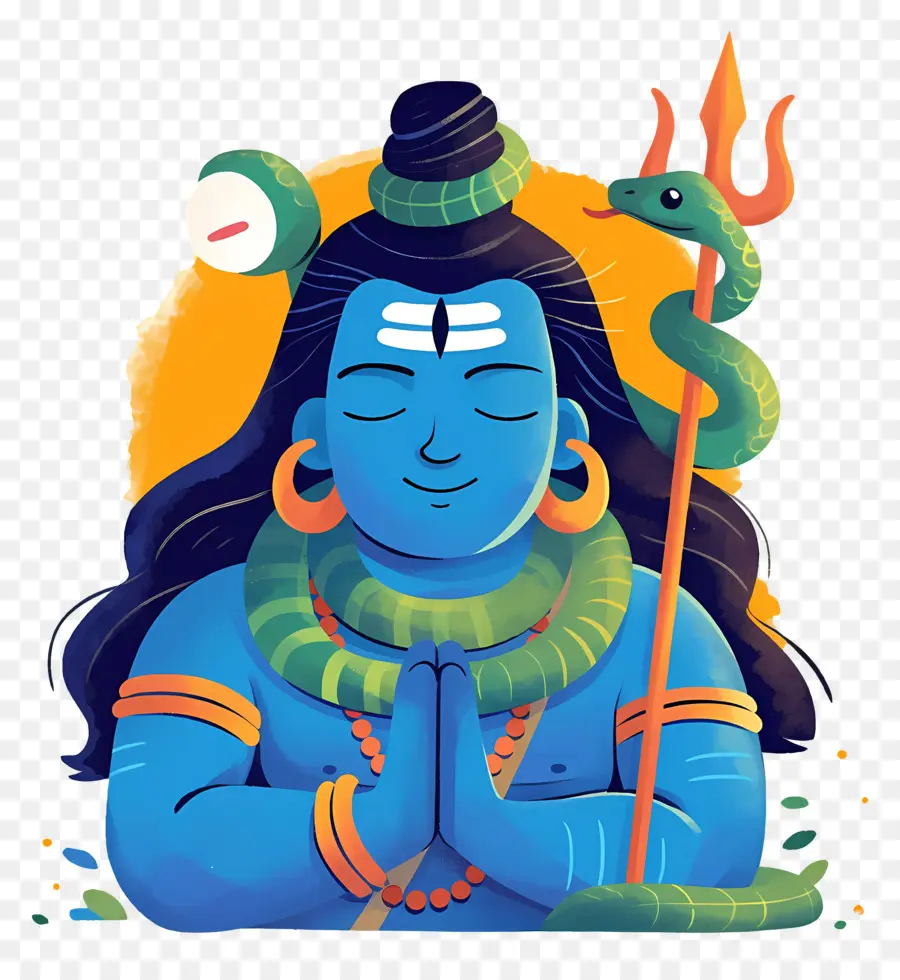 Maha Shivaratri，Divinité Bleue PNG