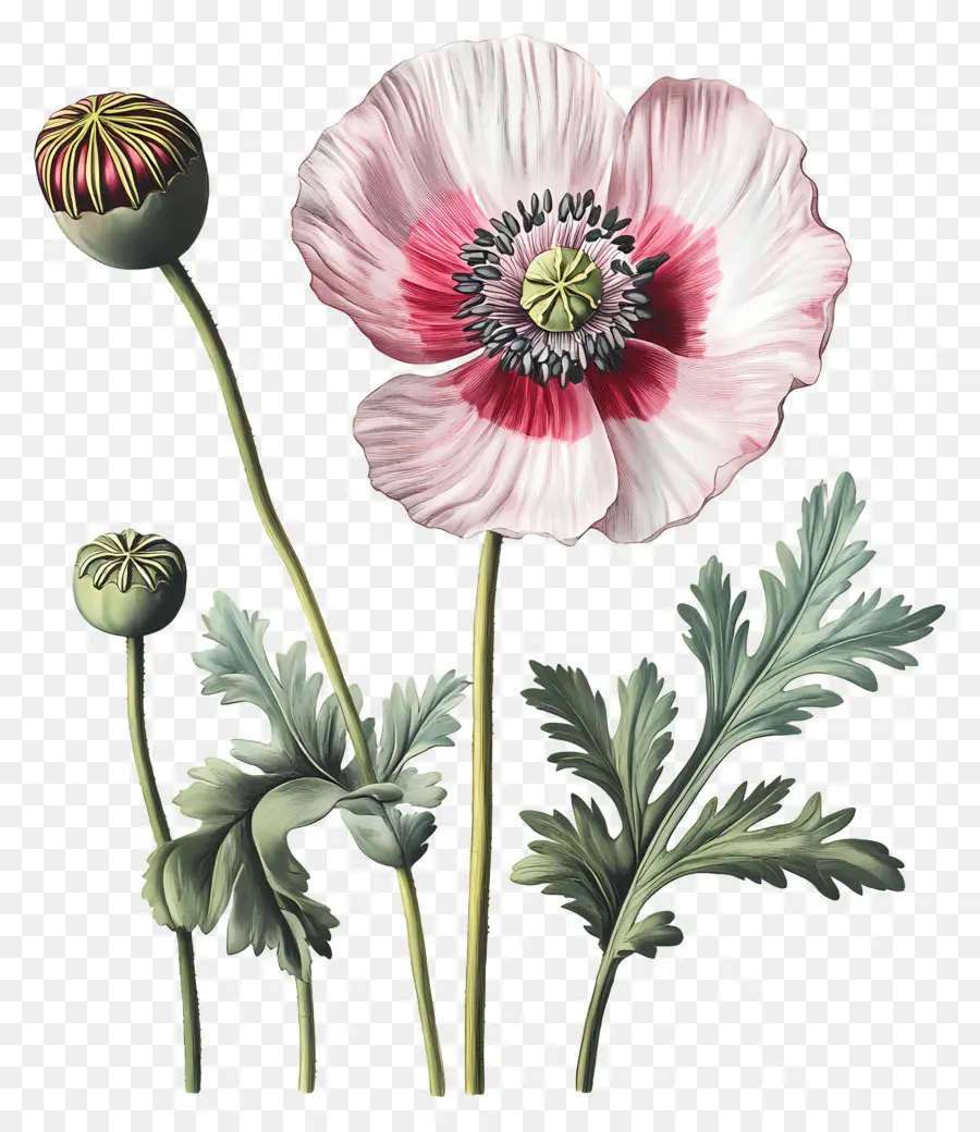 Fleur Millésime，Coquelicot Rouge PNG