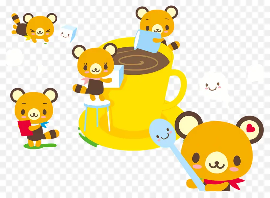 Tenorikuma，Ours Avec Tasse PNG