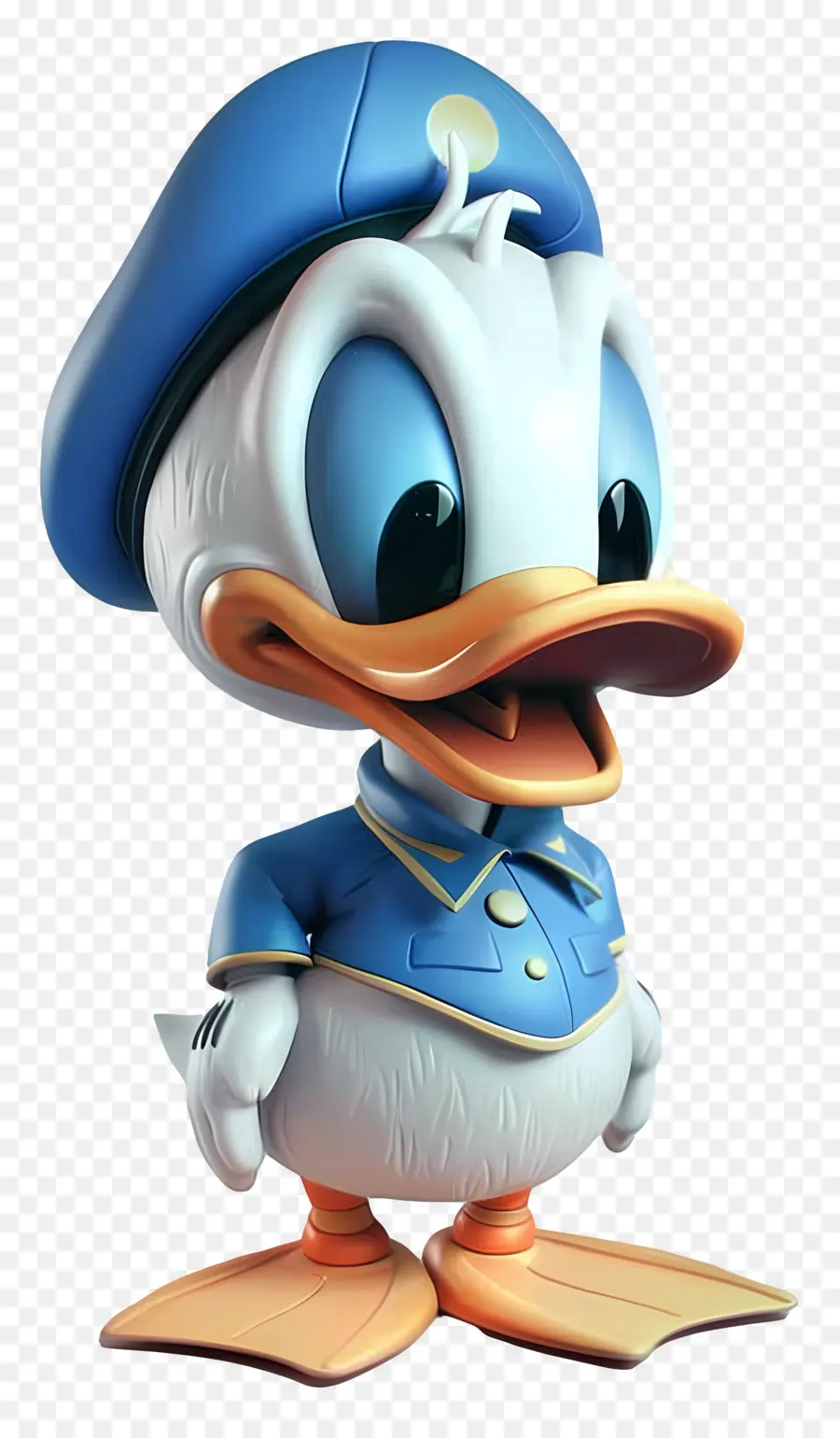 Donald Canard，Canard De Dessin Animé En Uniforme PNG