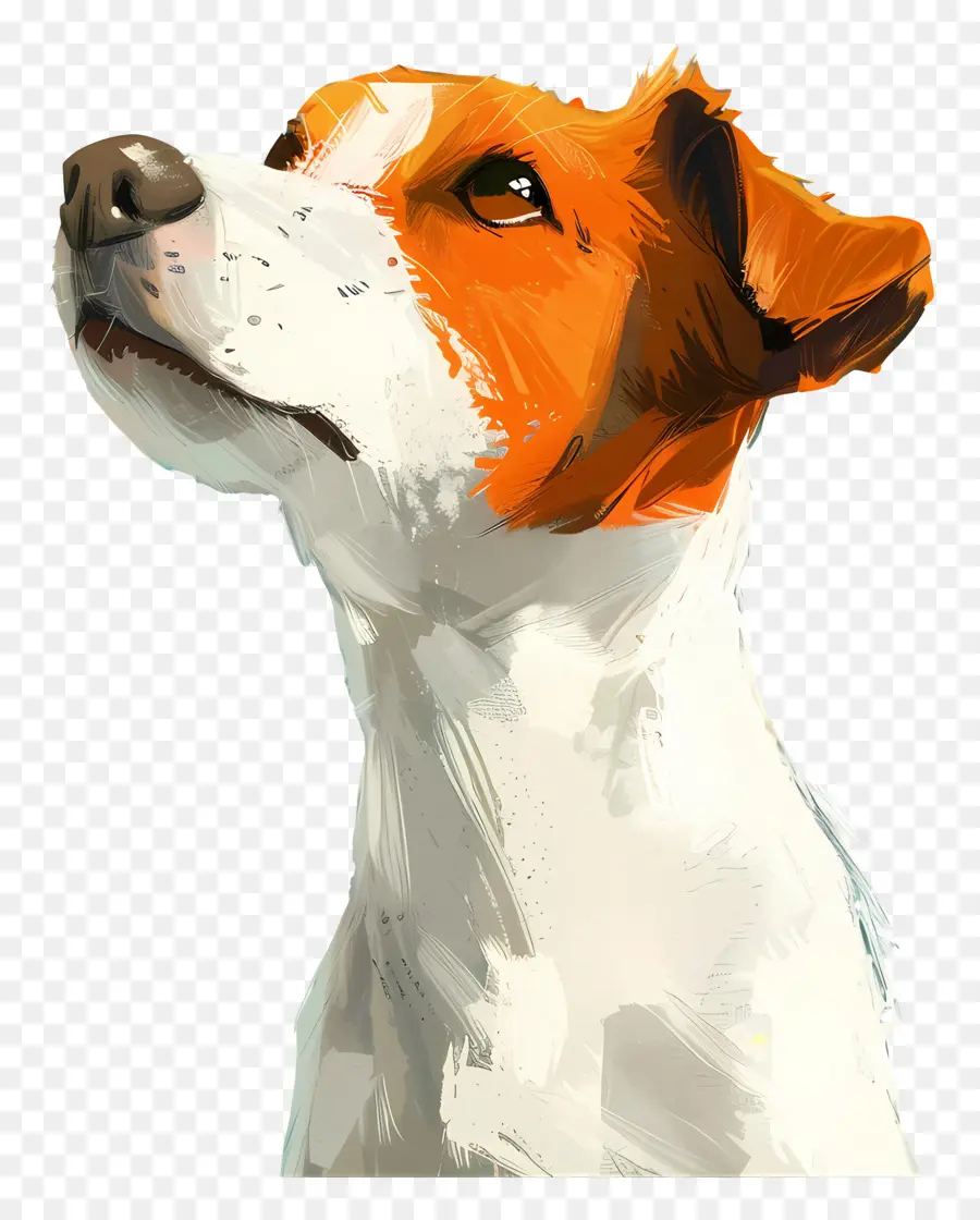 Chien Animé，Chien Orange Et Blanc PNG