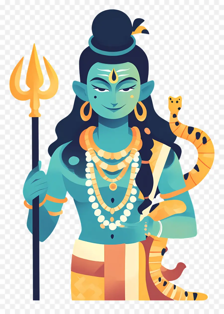 Maha Shivaratri，Divinité Bleue PNG