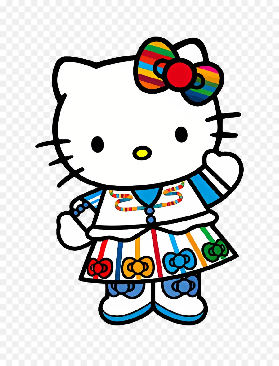 Bonjour Kitty，Robe PNG