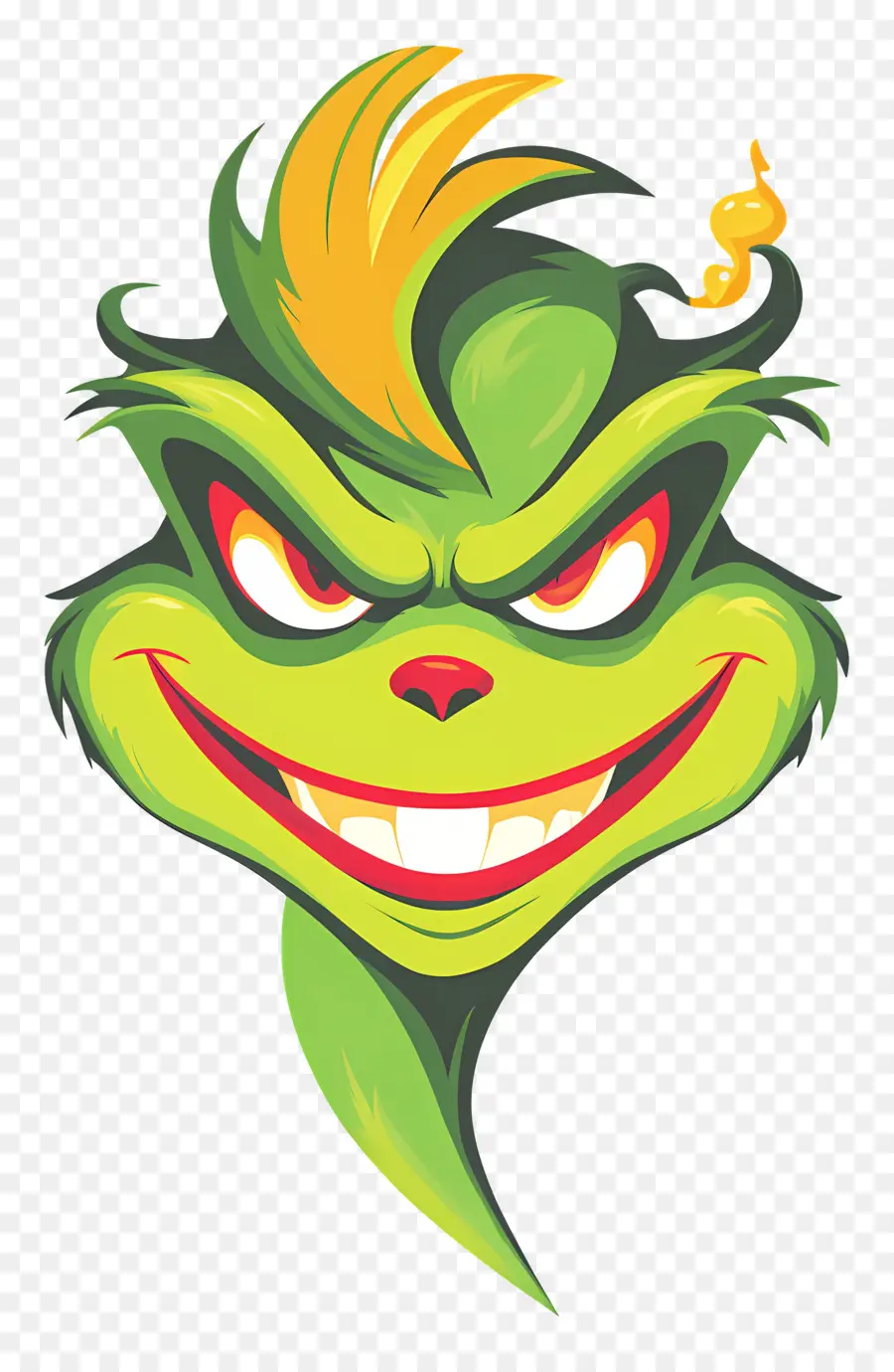 Grinch De Noël，Visage De Grinch Vert PNG