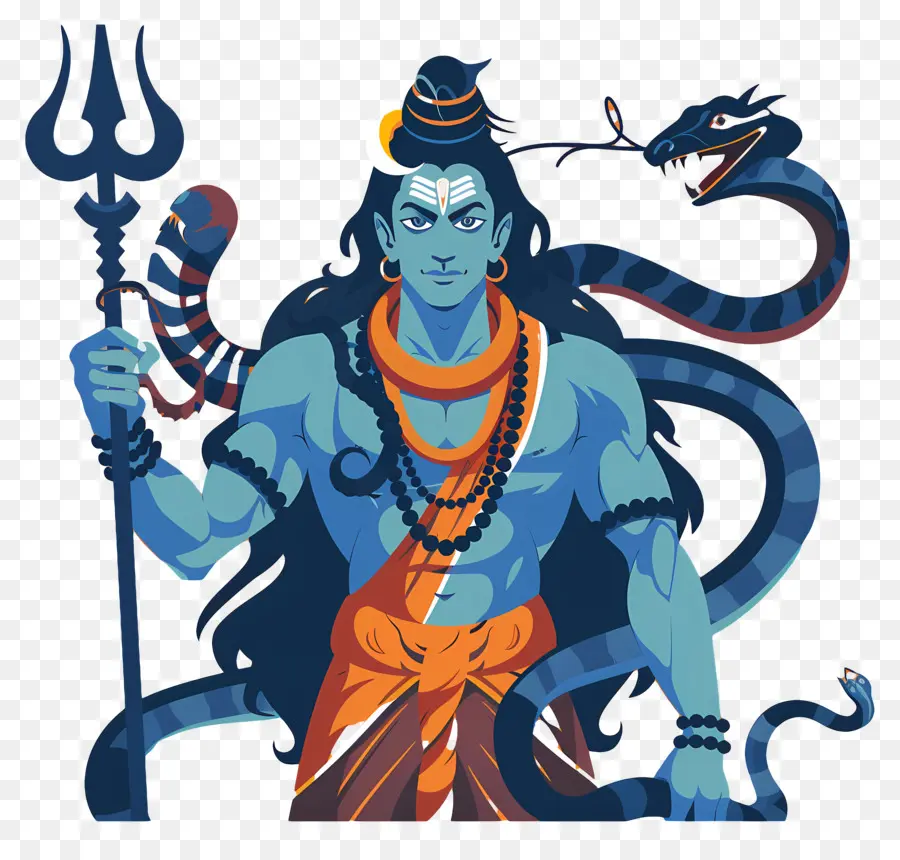 Maha Shivaratri，Divinité Bleue PNG