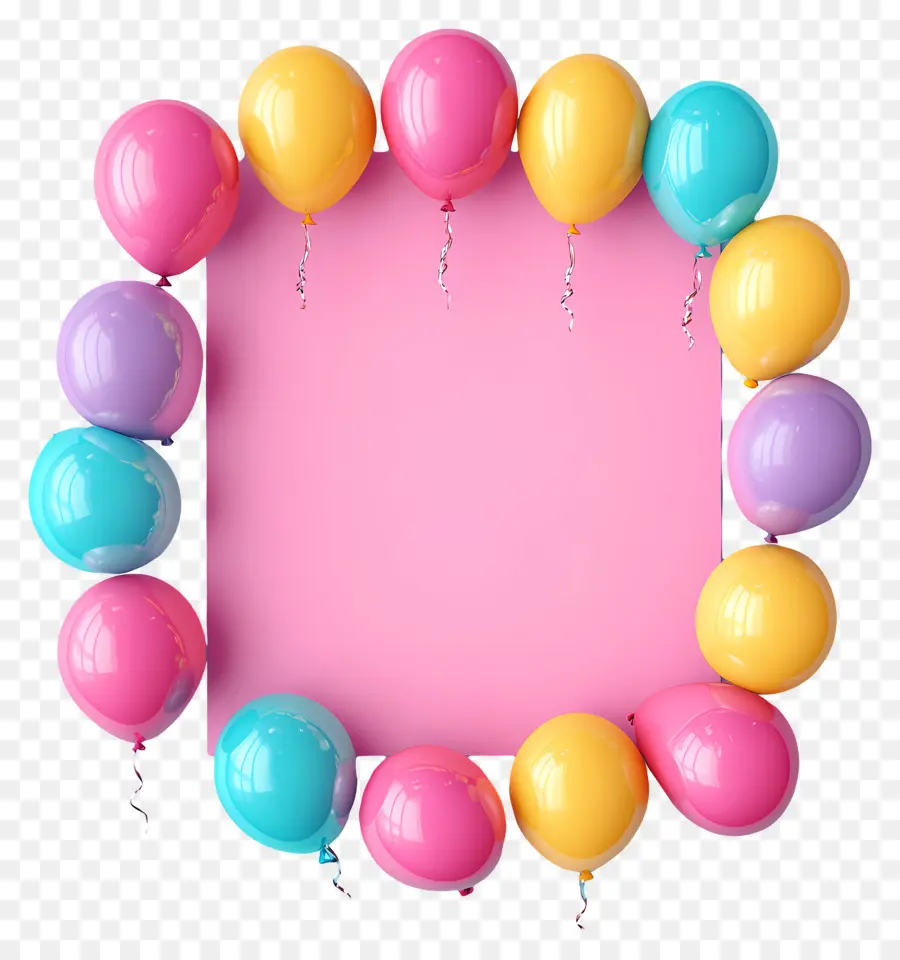 Fond D'anniversaire，Ballons Colorés PNG