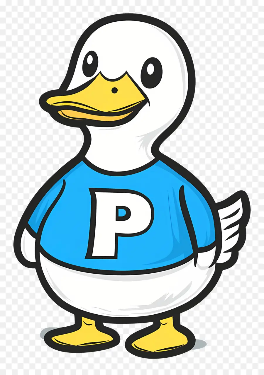 Canard Mignon，Canard De Dessin Animé Avec Lettre PNG