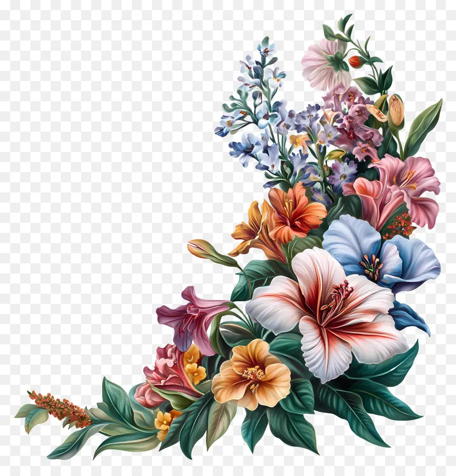 Coin Des Fleurs，Fleurs PNG