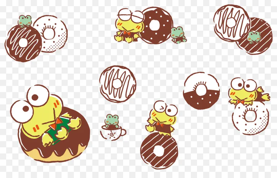 Keroppi，Grenouille Et Beignets PNG