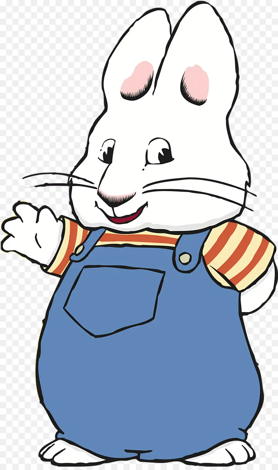 Max Rubis，Lapin Blanc En Salopette PNG