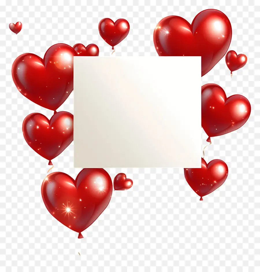 Fond D'amour，Ballons Coeur PNG