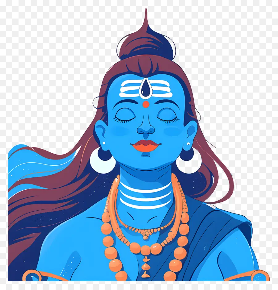 Maha Shivaratri，Divinité Bleue PNG