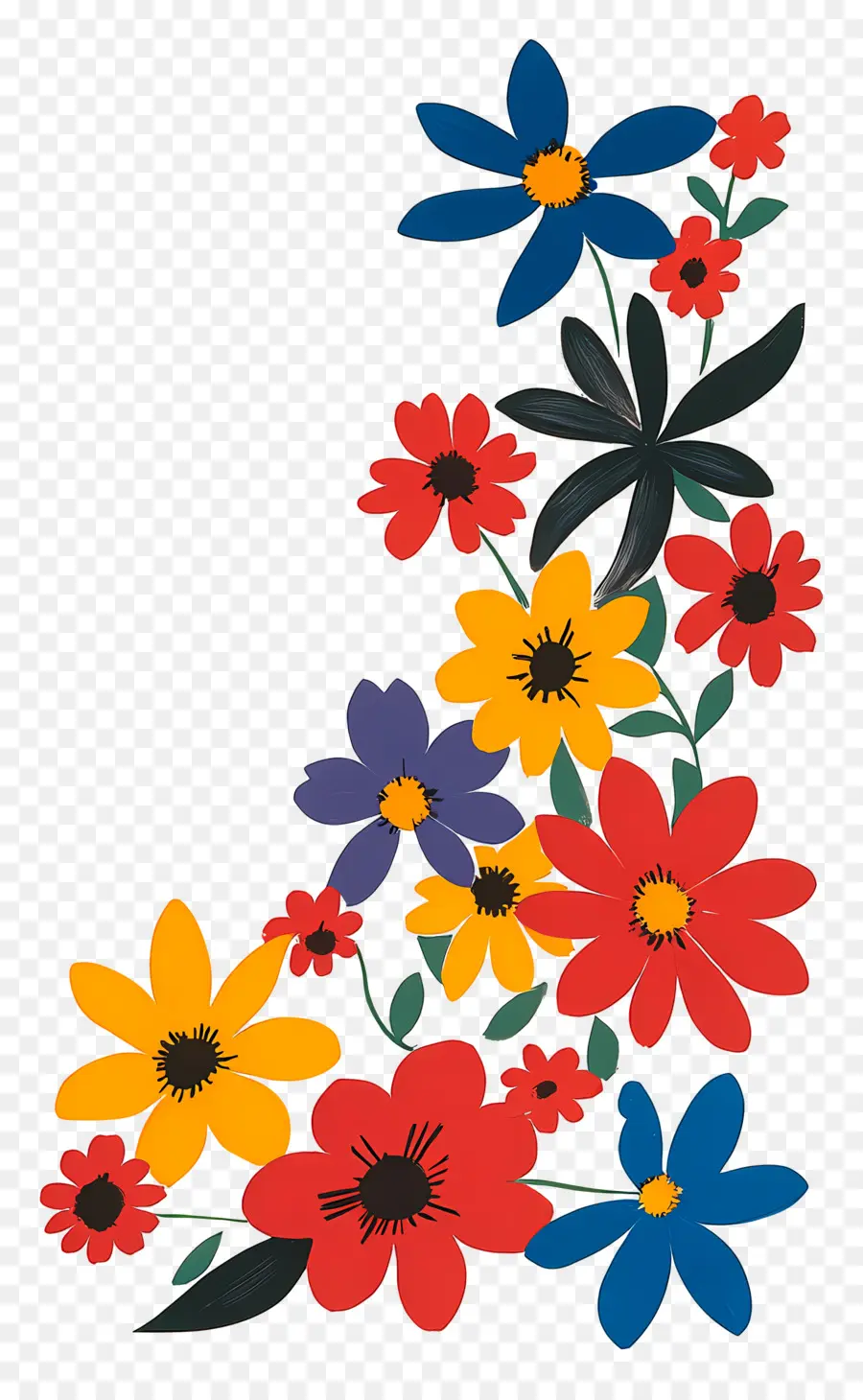 Coin Des Fleurs，Fleurs Colorées PNG