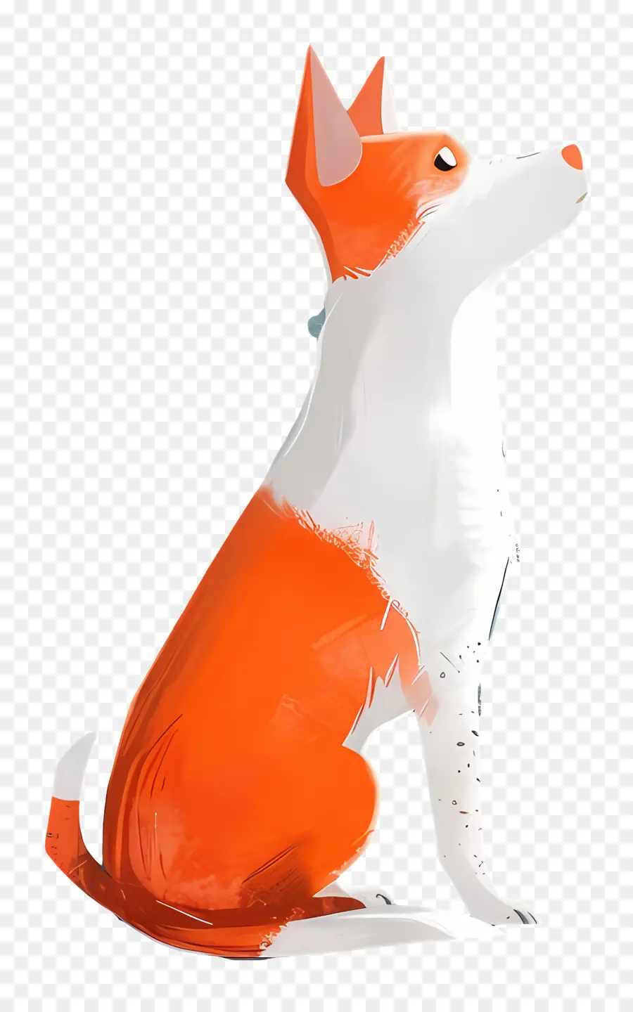 Chien Animé，Chien Orange Et Blanc PNG