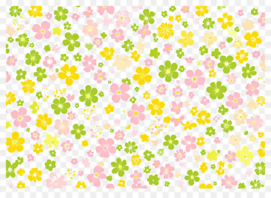 Fond De Fleur，Fleurs Roses Et Jaunes PNG