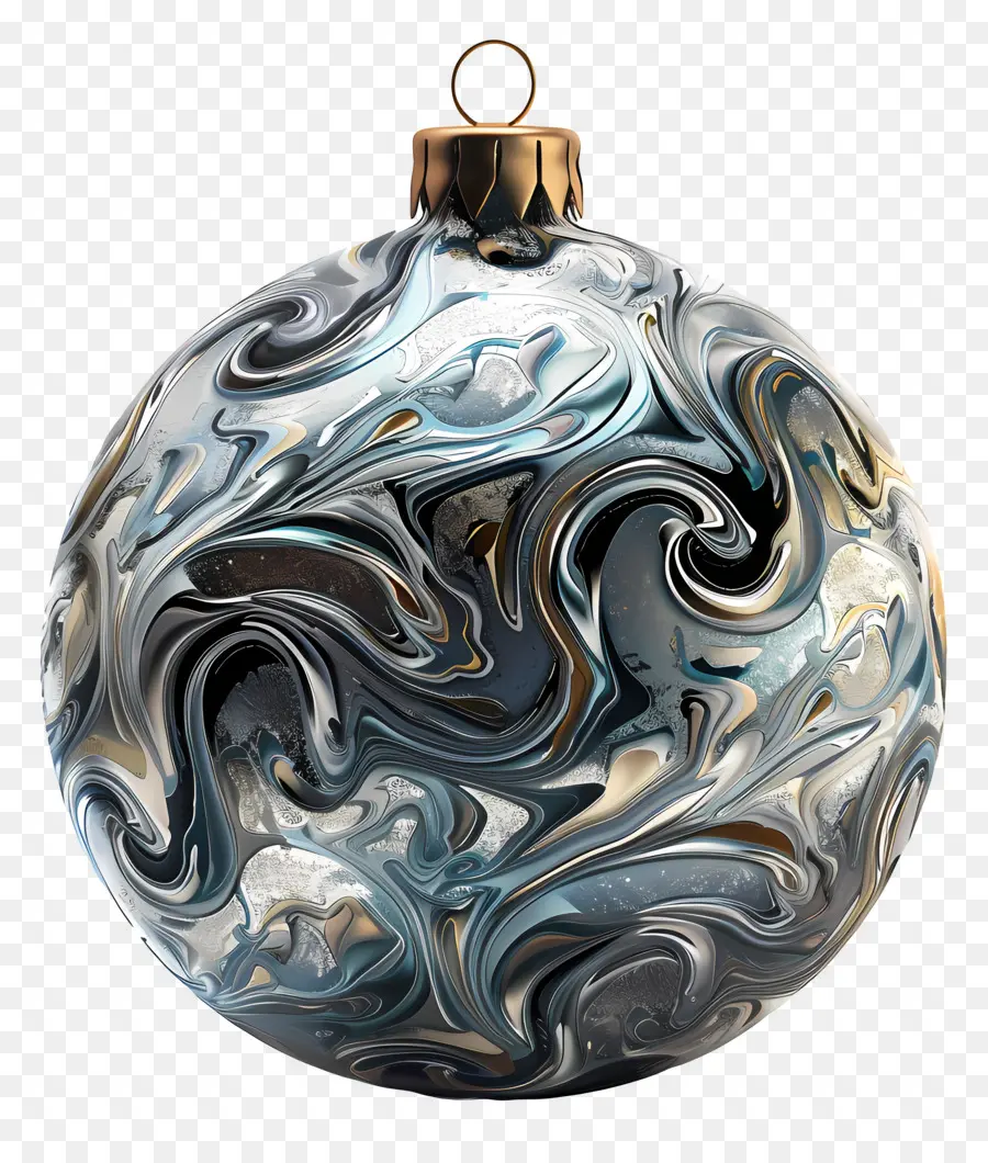 Boule De Noël，Ornement Tourbillonné PNG