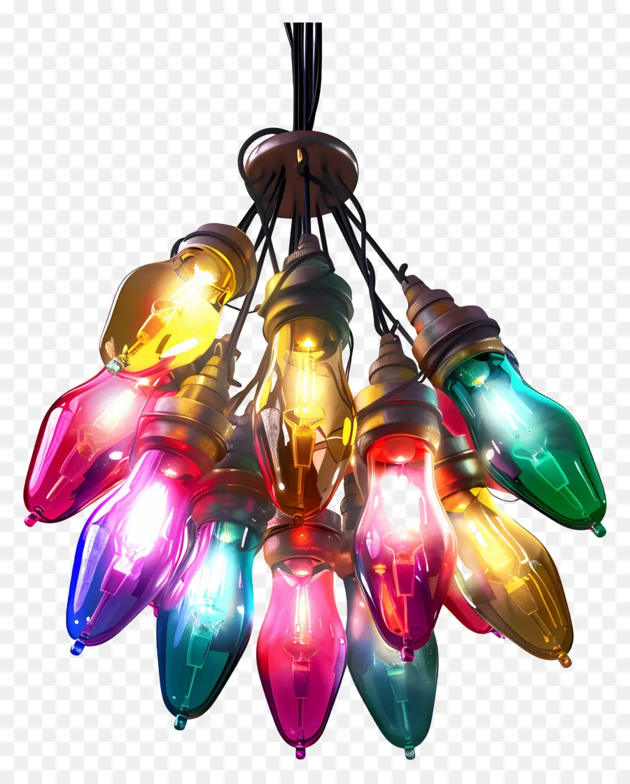 Lumières De Noël，Lumières Colorées PNG