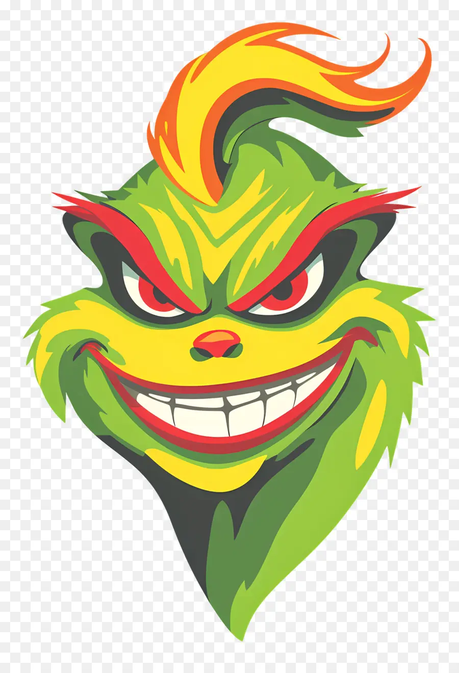 Grinch De Noël，Visage Souriant Vert PNG