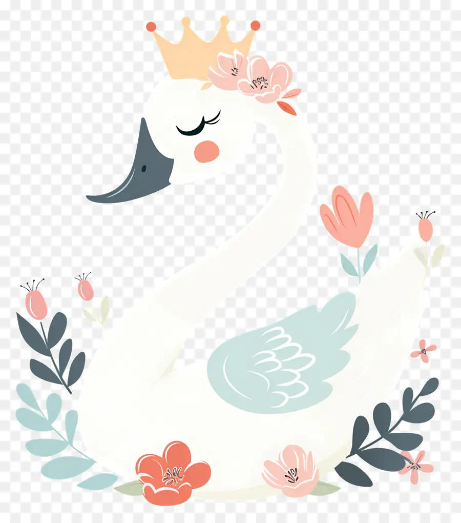 Cygne Mignon，Cygne Avec Couronne PNG