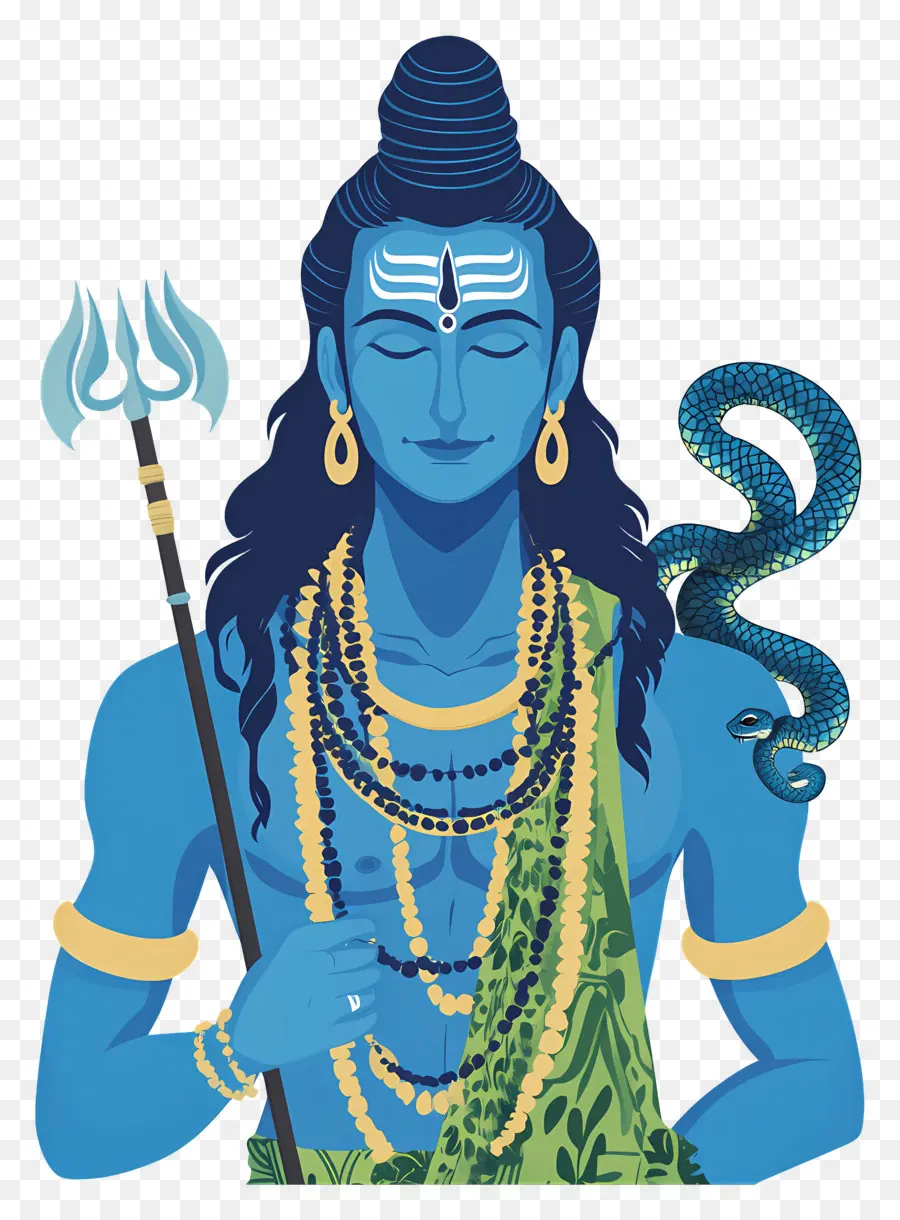 Maha Shivaratri，Divinité Bleue PNG