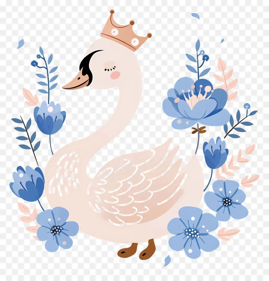 Cygne Mignon，Cygne Avec Couronne PNG