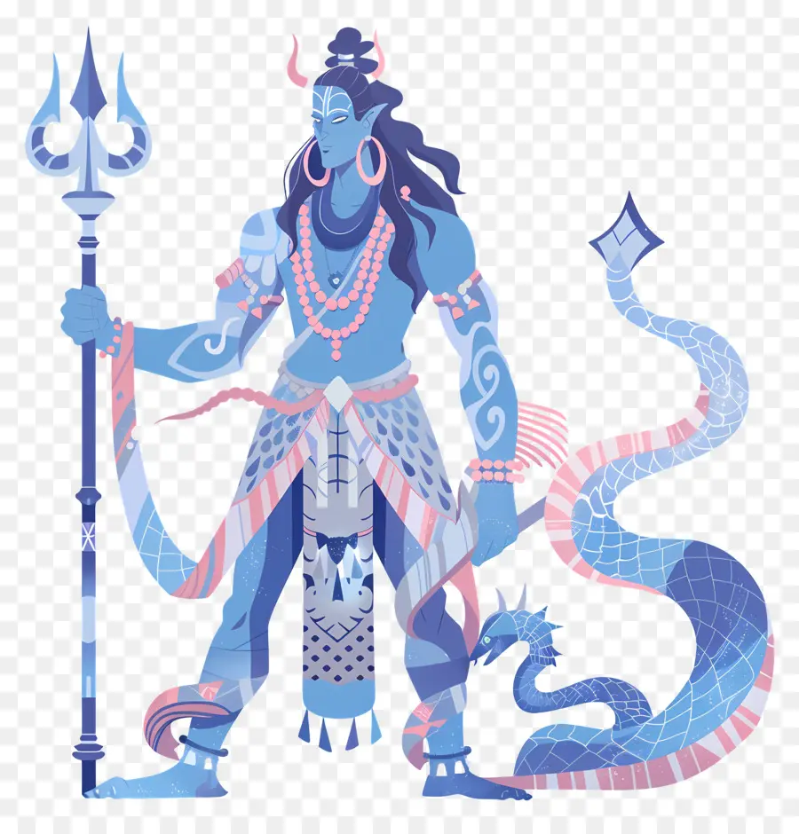 Maha Shivaratri，Divinité Bleue PNG